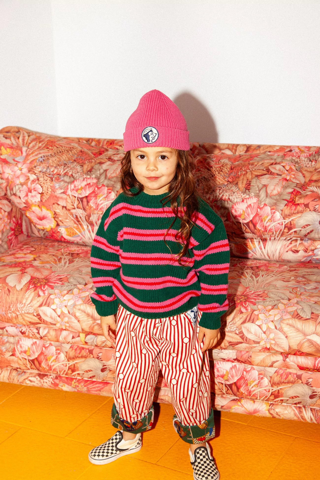 Kids' Italian Wool Sweater Club Trésor – Green/Pink | Centre Commercial