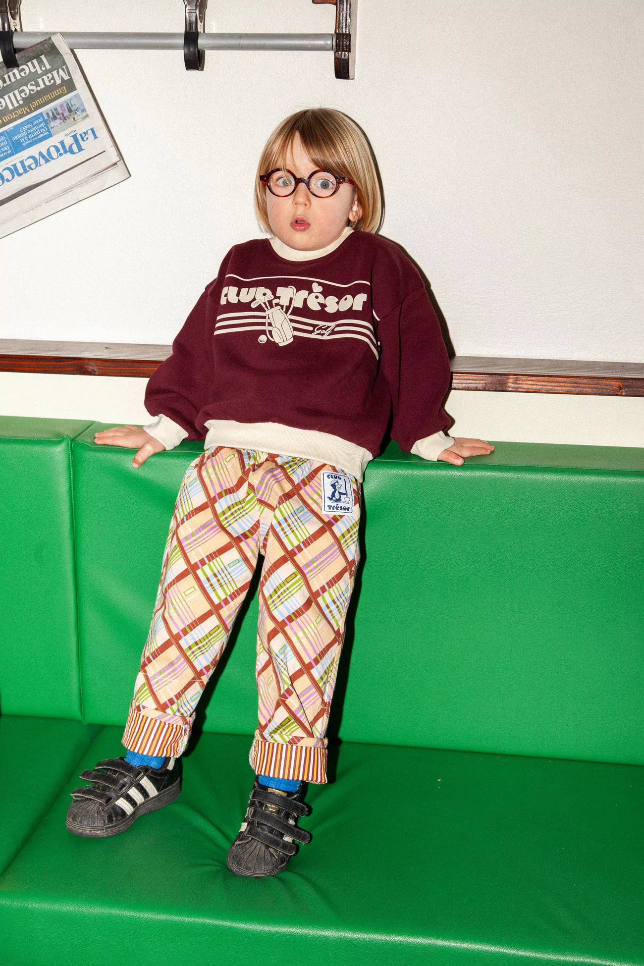 Kids' Cotton Sweatshirt Club Trésor – Burgundy | Centre Commercial