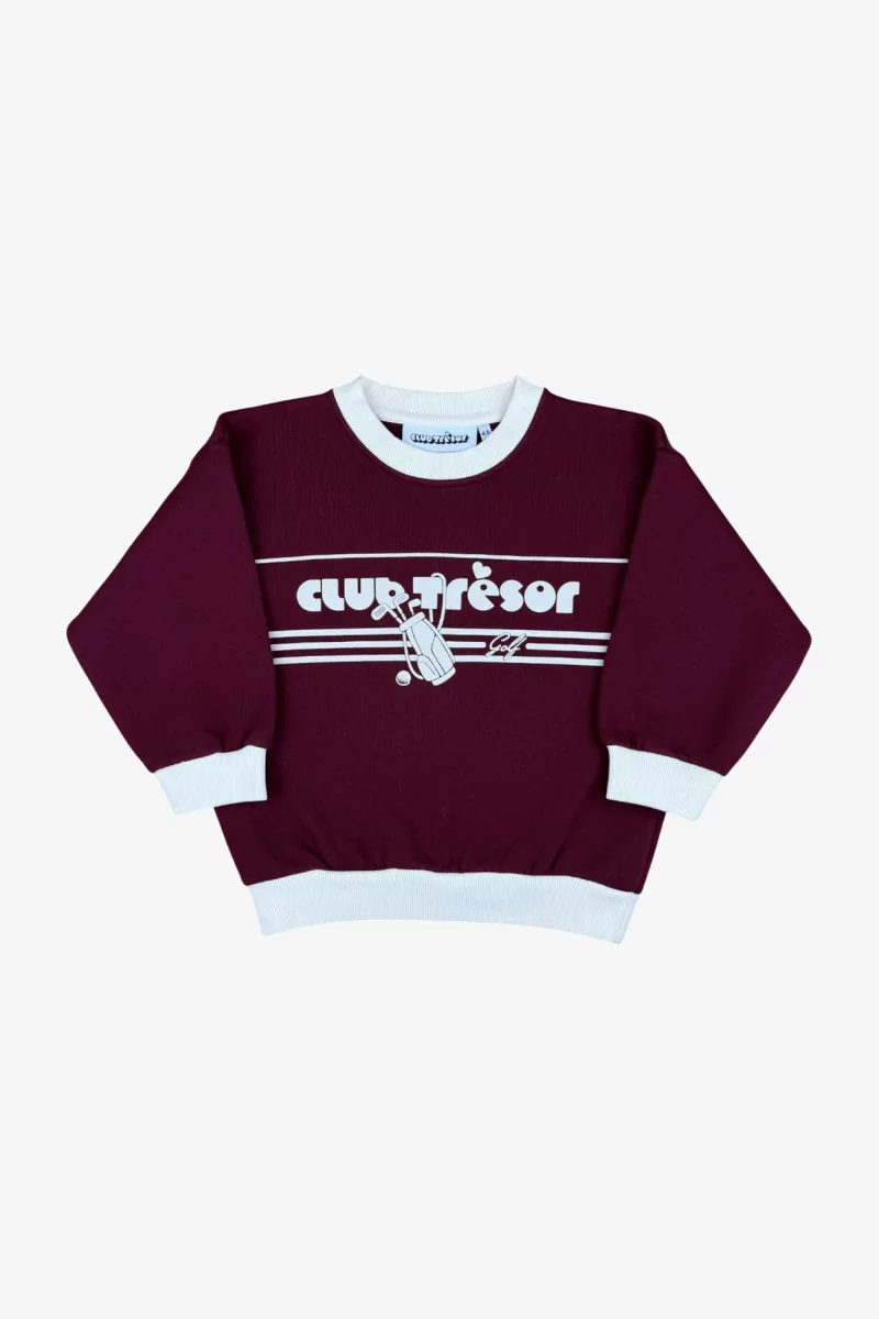 Kids' Cotton Sweatshirt Club Trésor – Burgundy | Centre Commercial