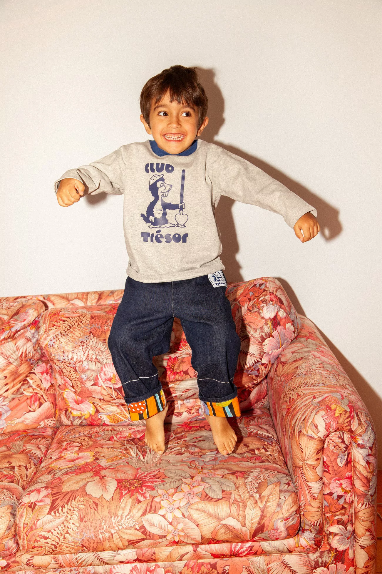 Kids' Long-Sleeved Cotton T-shirt – Grey Heather | Centre Commercial