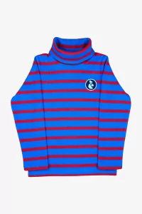 Col Roulé Enfant Coton Rayé Club Trésor – Striped Blue | Centre Commercial