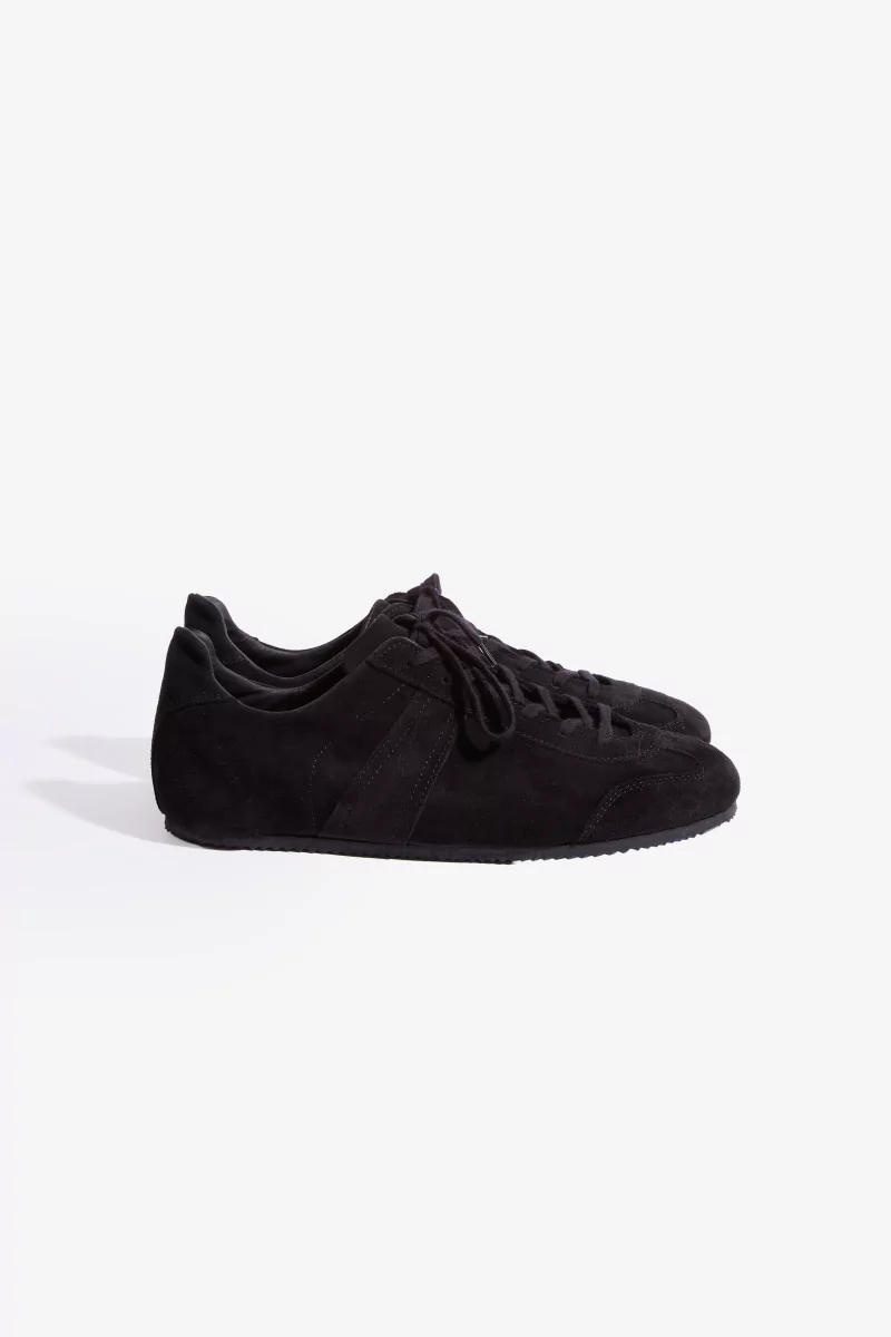 Still By Hand Leather Sneaker – Black | Centre Commercial