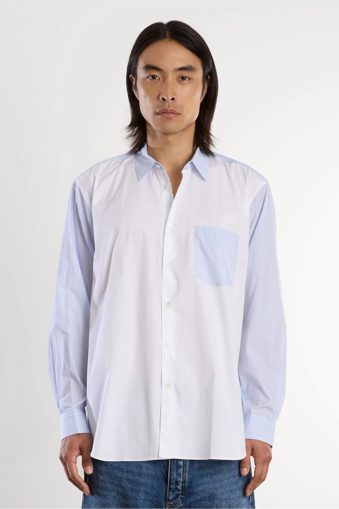 Striped Comme des Garçons Shirt – White Stripe 3 | Centre Commercial