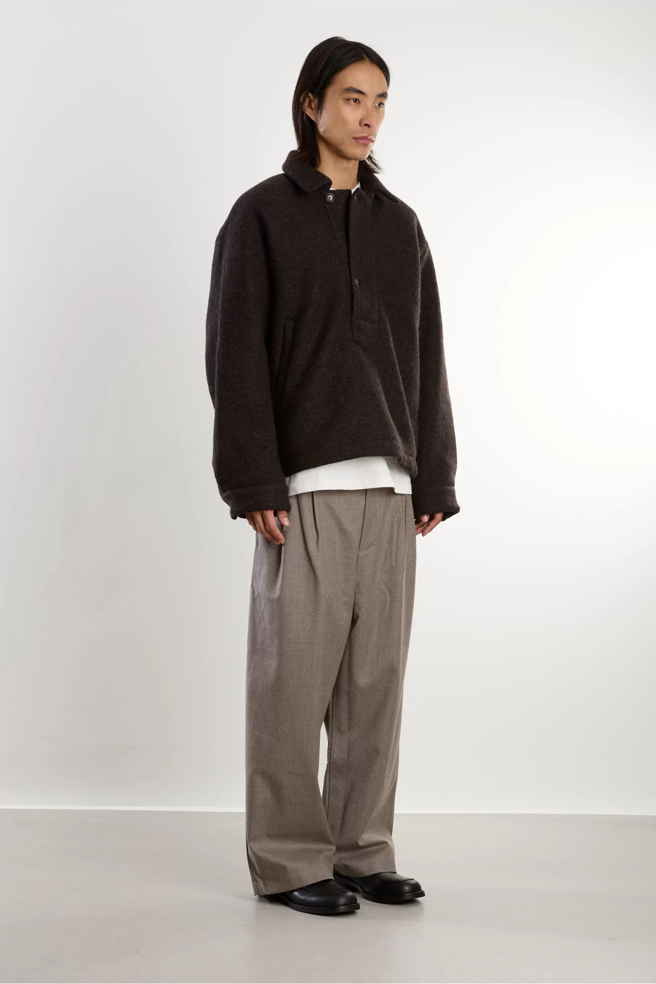 Veste Homme Loden Laine Plan Pullover – Dark Oak Loden | Centre Commercial