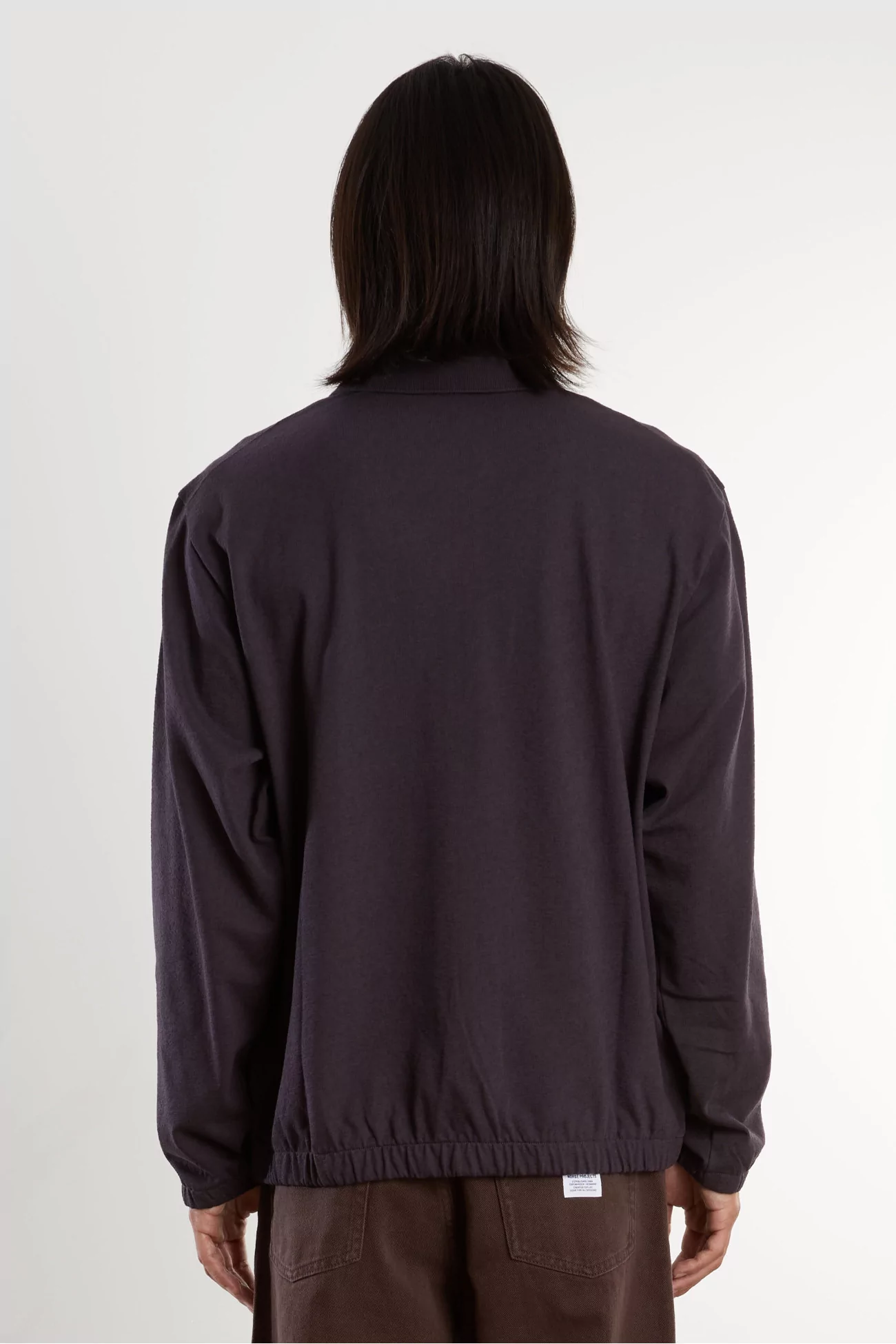 Polo Homme Coton Texturé Sylane – Darkest Purple | Centre Commercial
