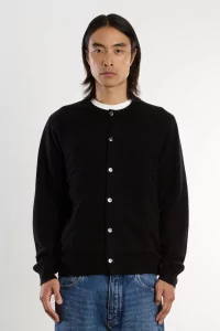 Men Wool Cardigan Comme des Garçons – Black | Centre Commercial