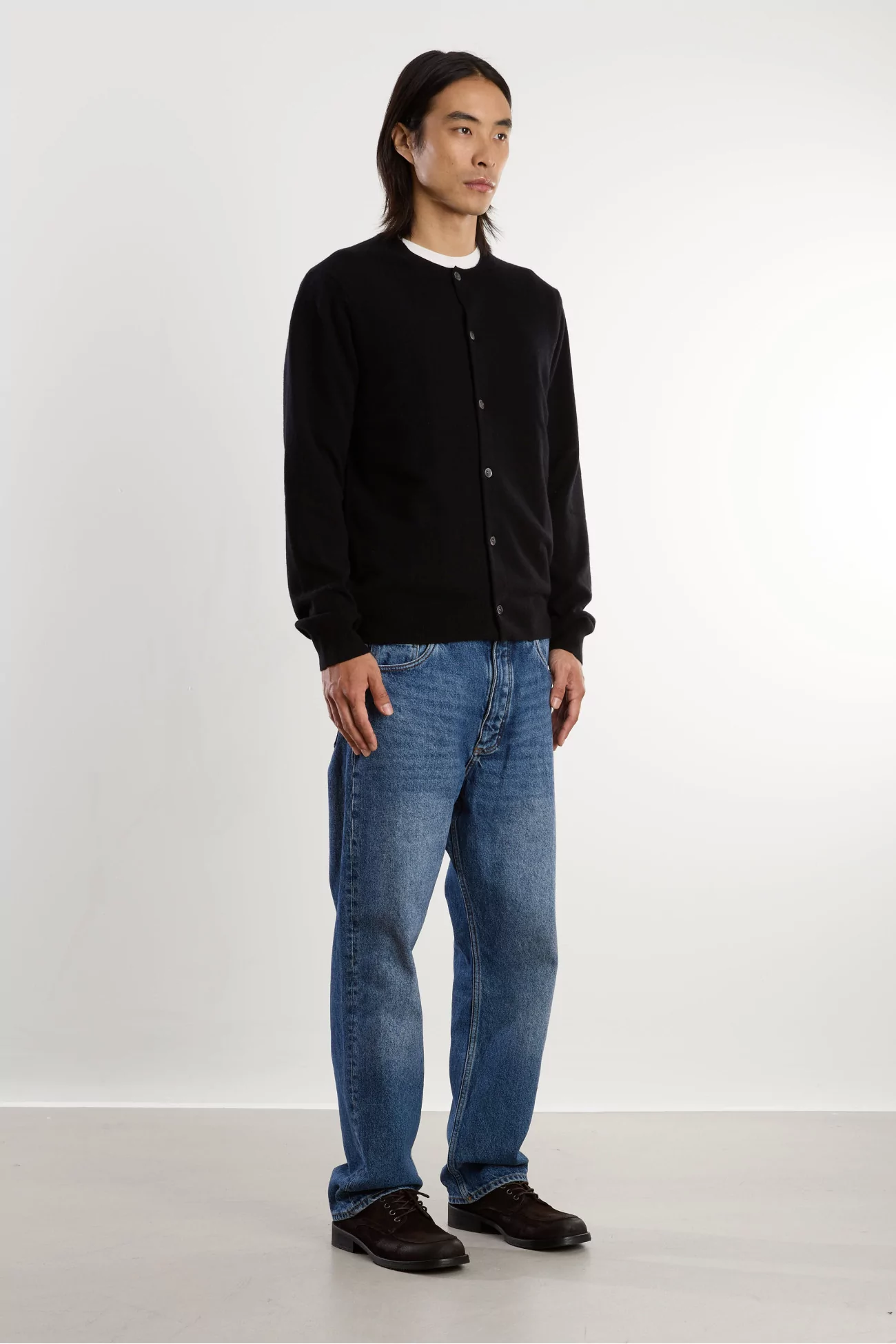Men Wool Cardigan Comme des Garçons – Black | Centre Commercial