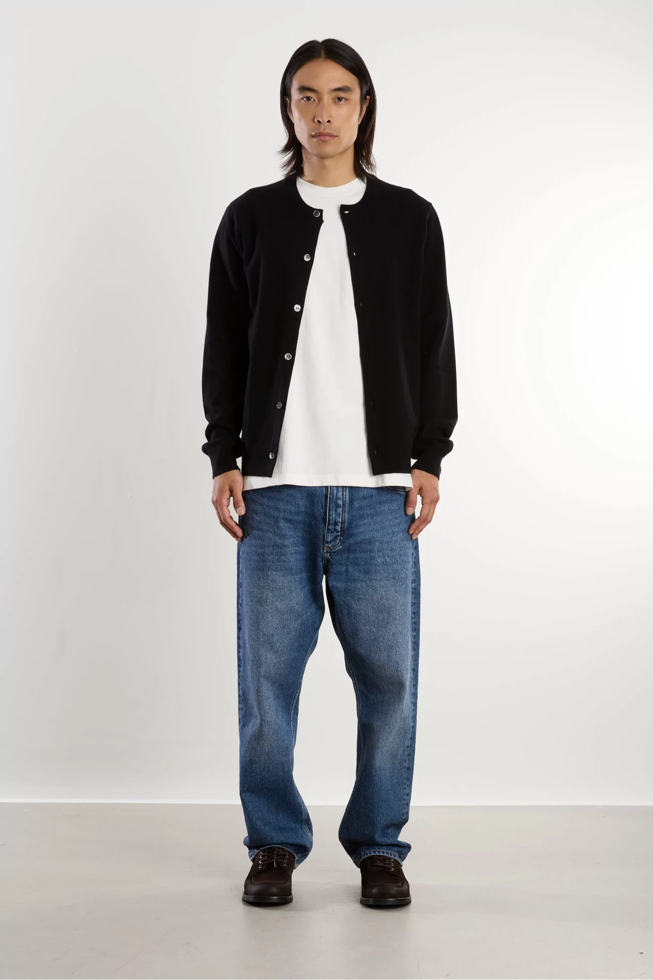 Men Wool Cardigan Comme des Garçons – Black | Centre Commercial
