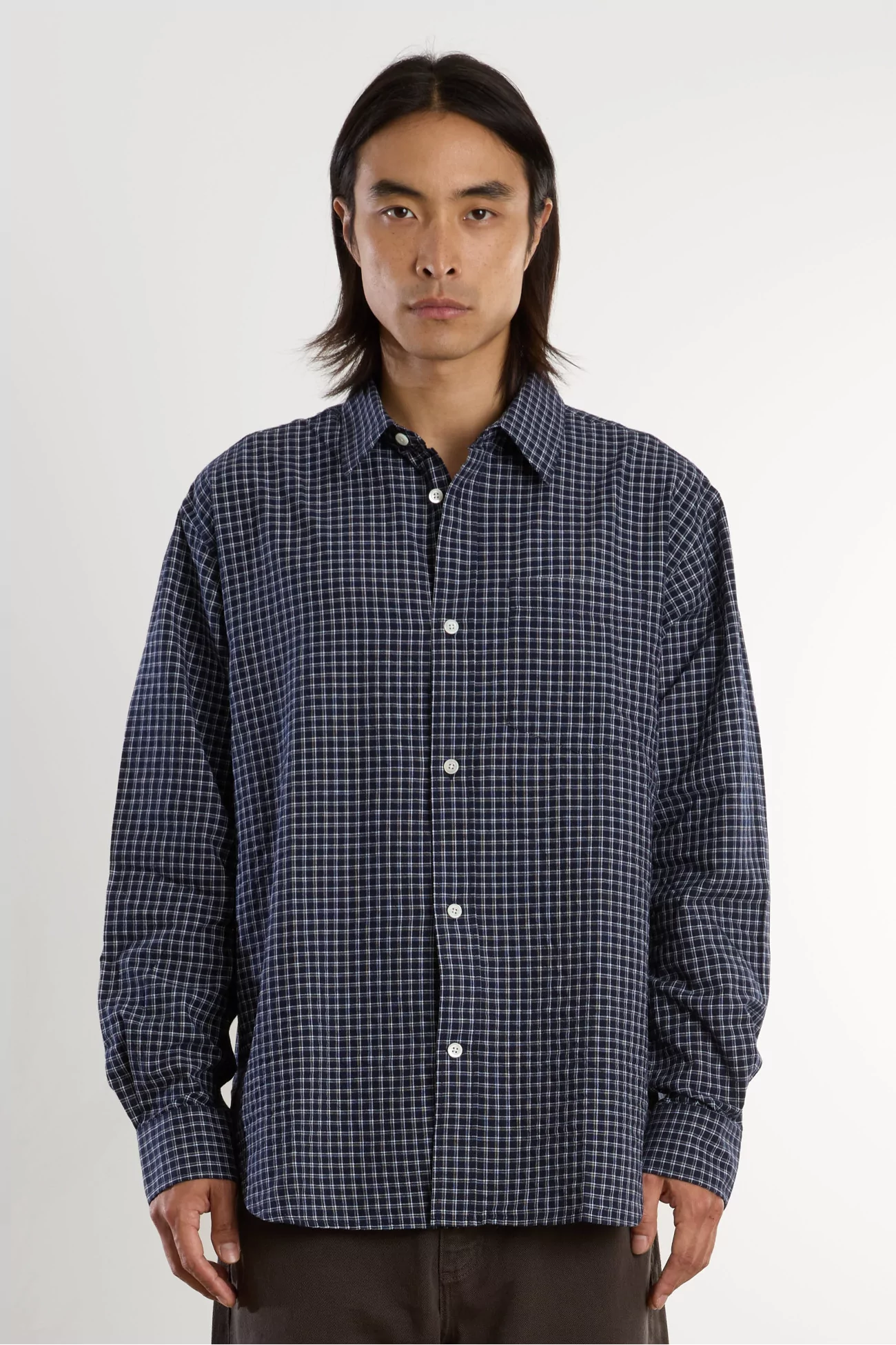 Chemise Homme Carreaux Espevik – Dark Navy | Centre Commercial