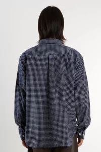 Check Espevik Shirt – Dark Navy | Centre Commercial