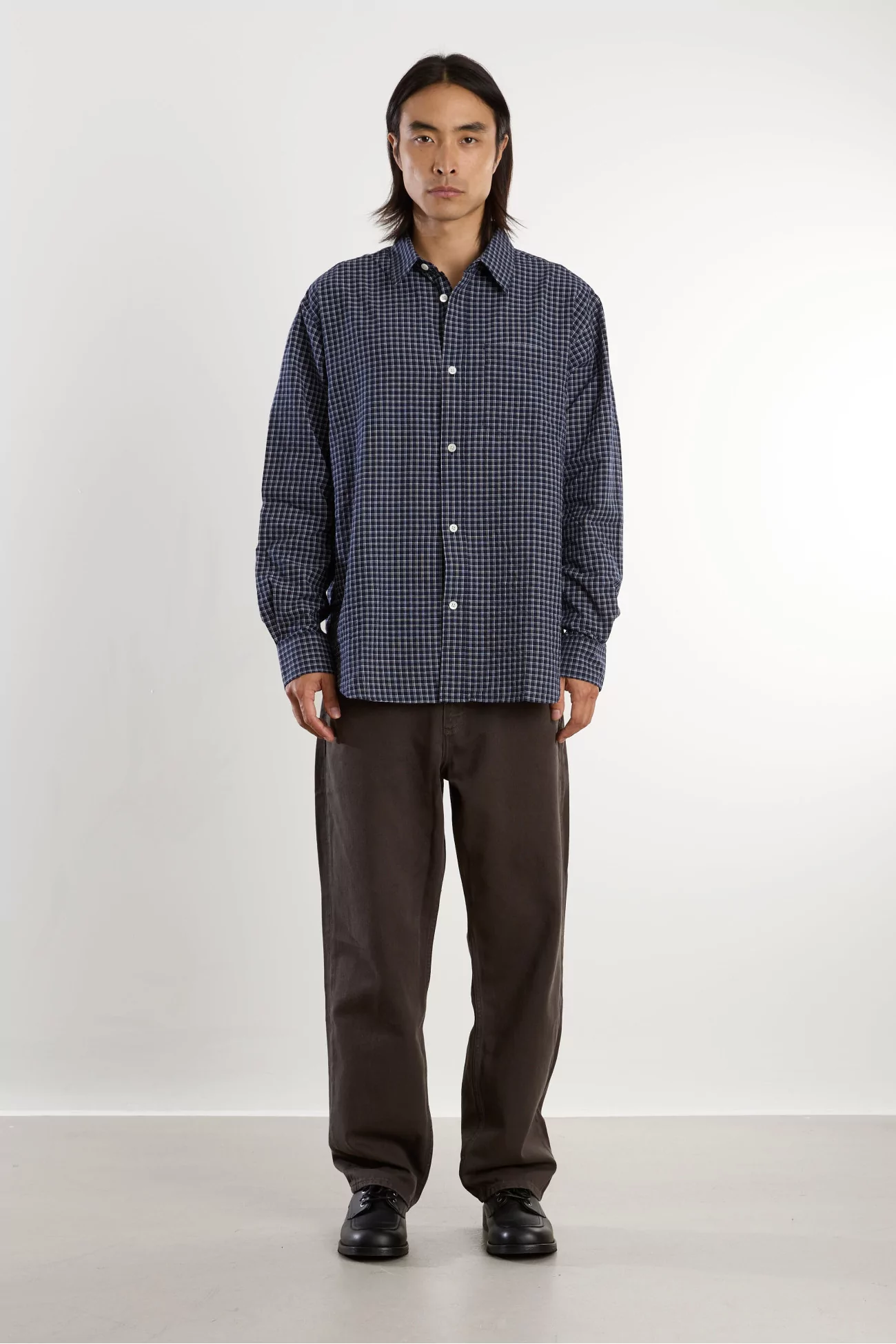 Chemise Homme Carreaux Espevik – Dark Navy | Centre Commercial