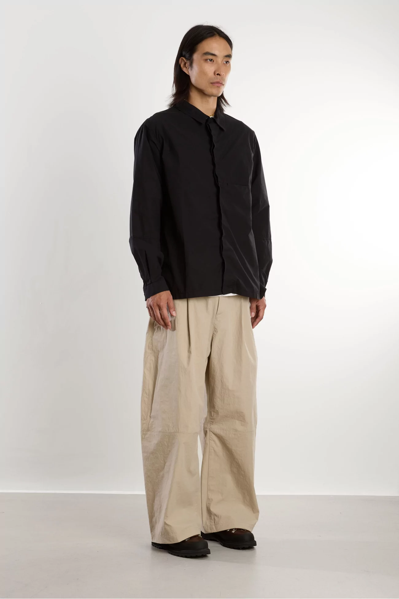 Organic Cotton Blackout Overshirt – Black | Centre Commercial