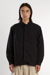 Organic Cotton Blackout Overshirt – Black | Centre Commercial