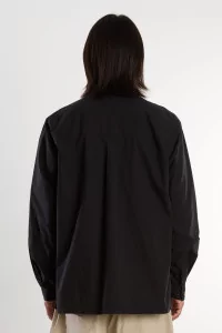 Organic Cotton Blackout Overshirt – Black | Centre Commercial