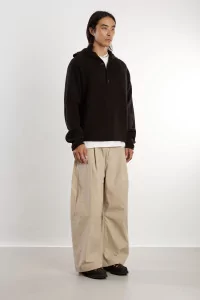 Lambswool Runaway Neck Jumper – Dark Brown | Centre Commercial