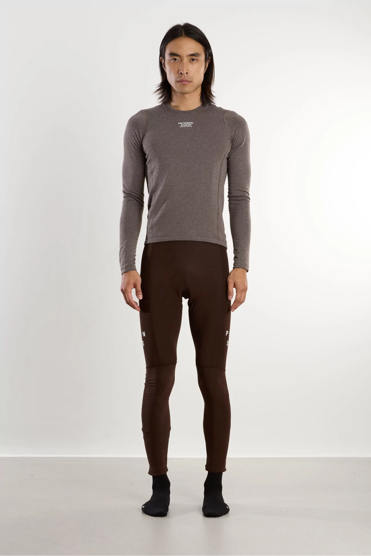 Thermal Long Sleeve Cycling Base Layer – Dark Coffee | Centre Commercial