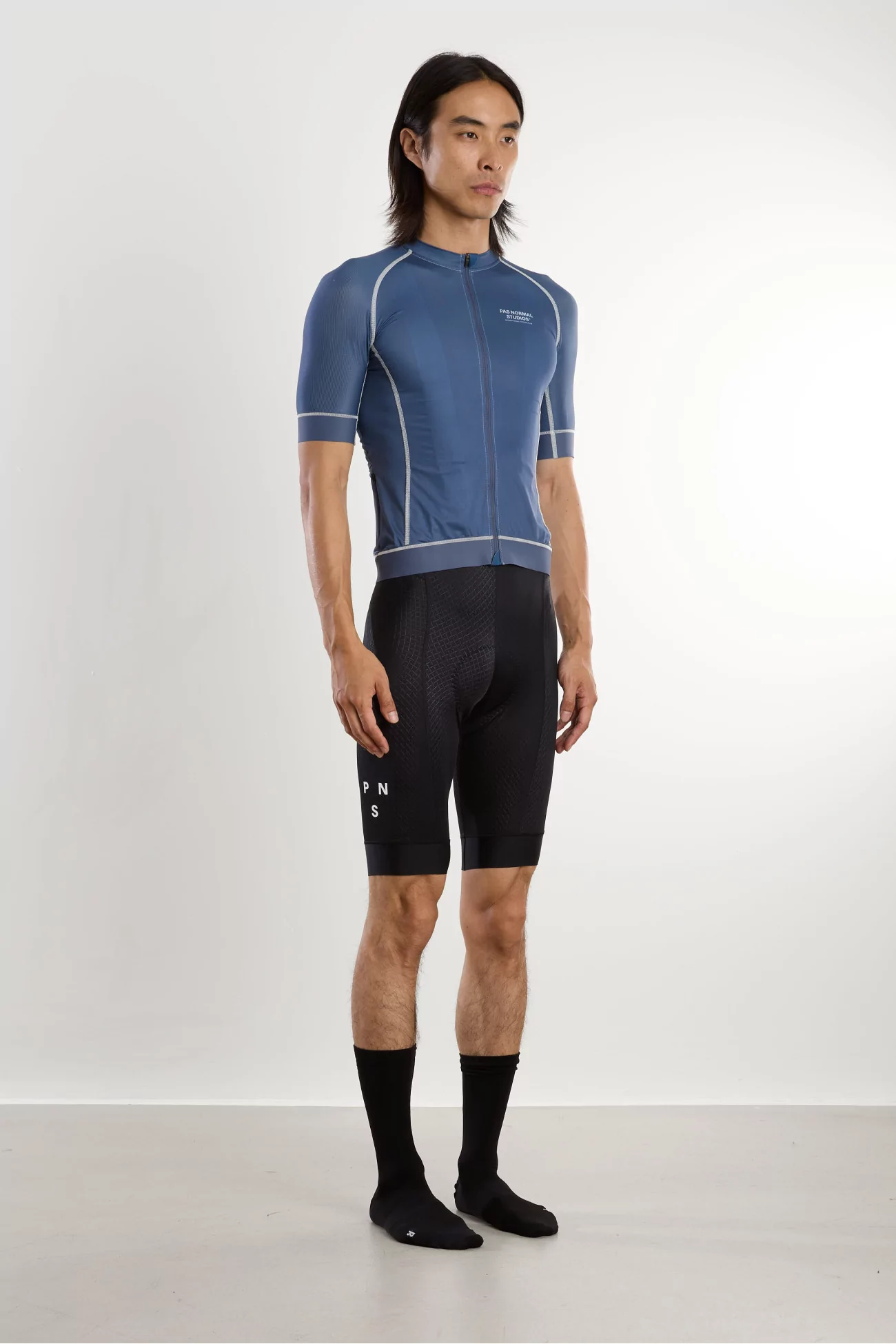 Race-Fit Mechanism Cycling Jersey – Light Indigo | Centre Commercial