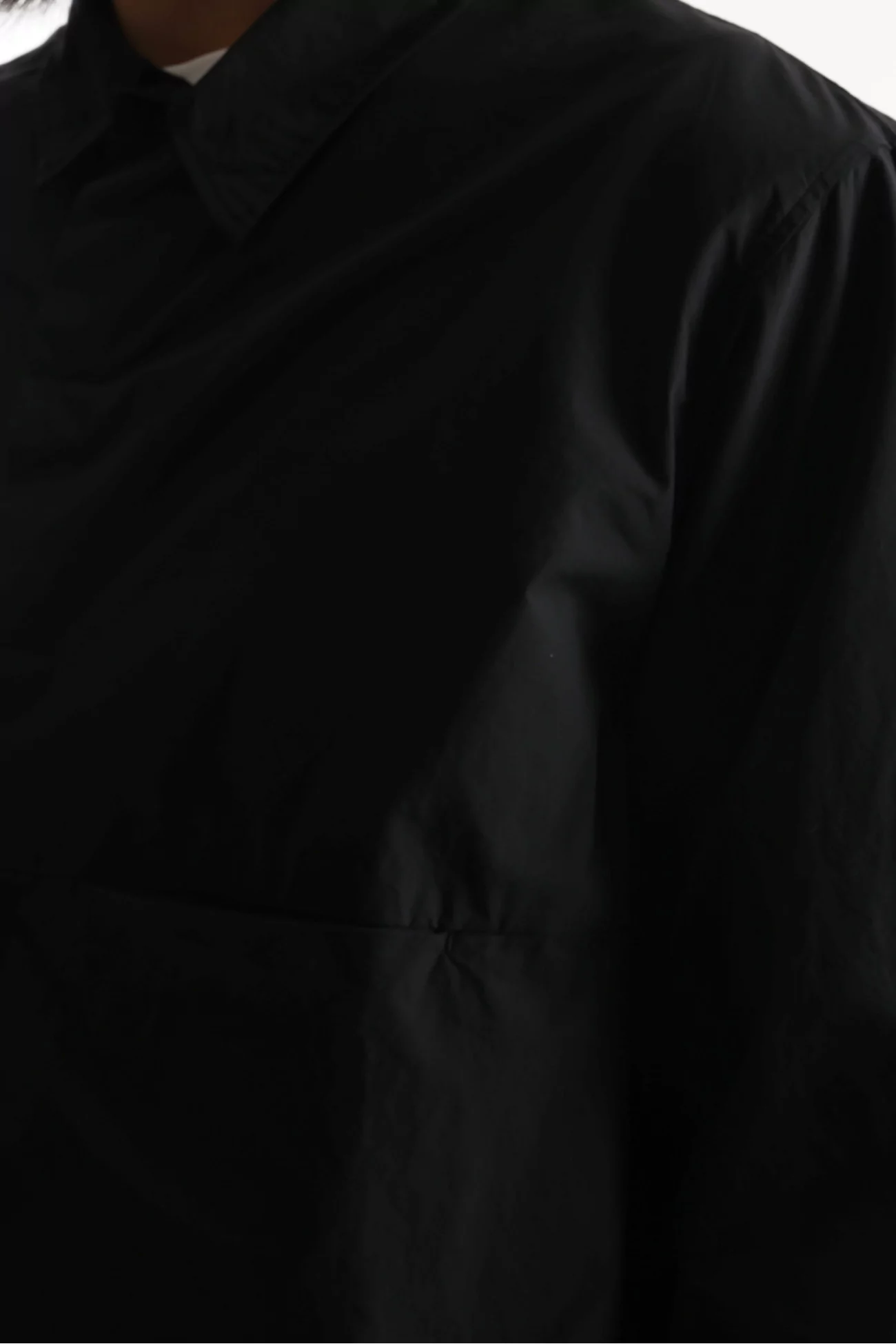 Organic Cotton Blackout Overshirt – Black | Centre Commercial