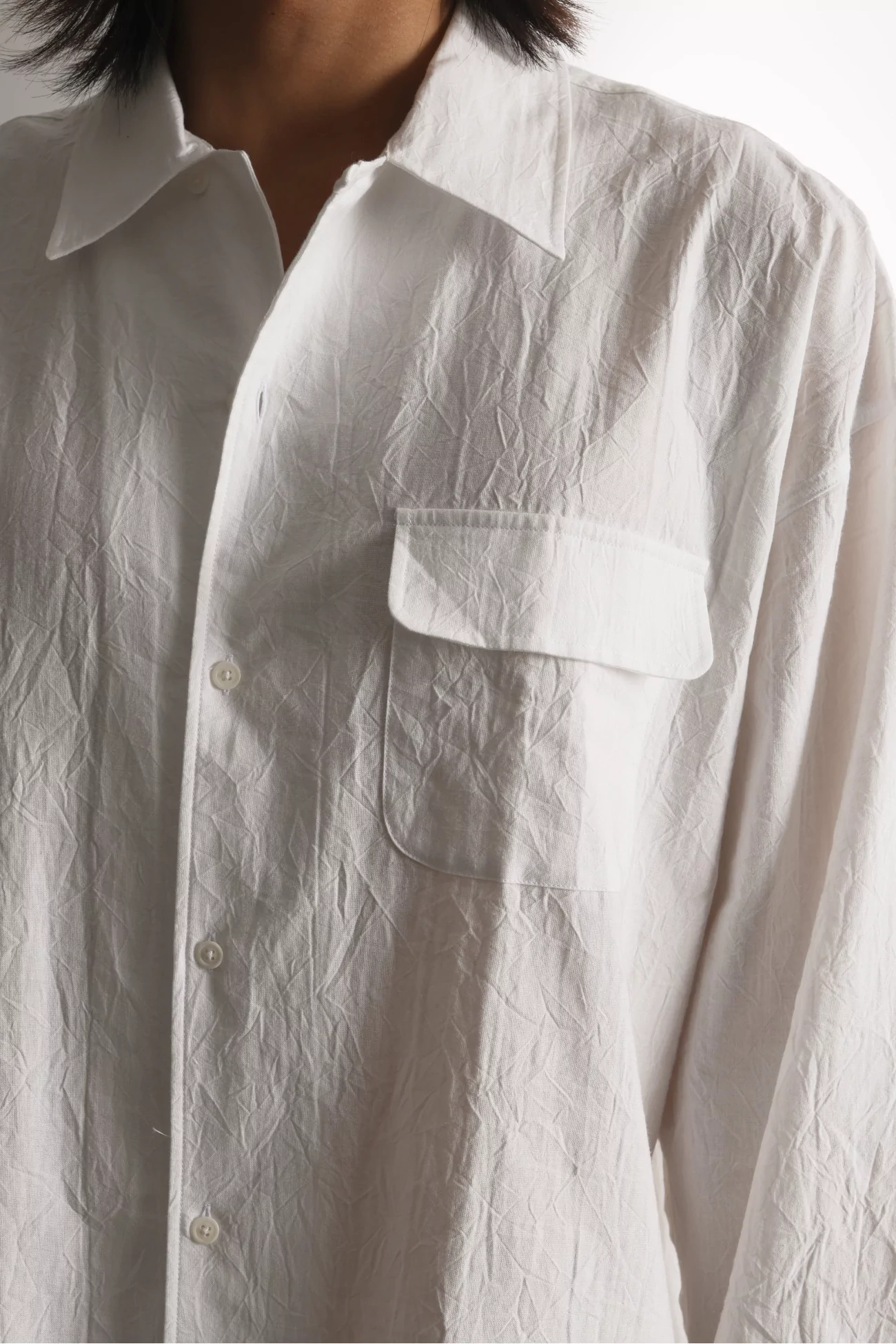 Japanese Cotton Wray Shirt – White | Centre Commercial