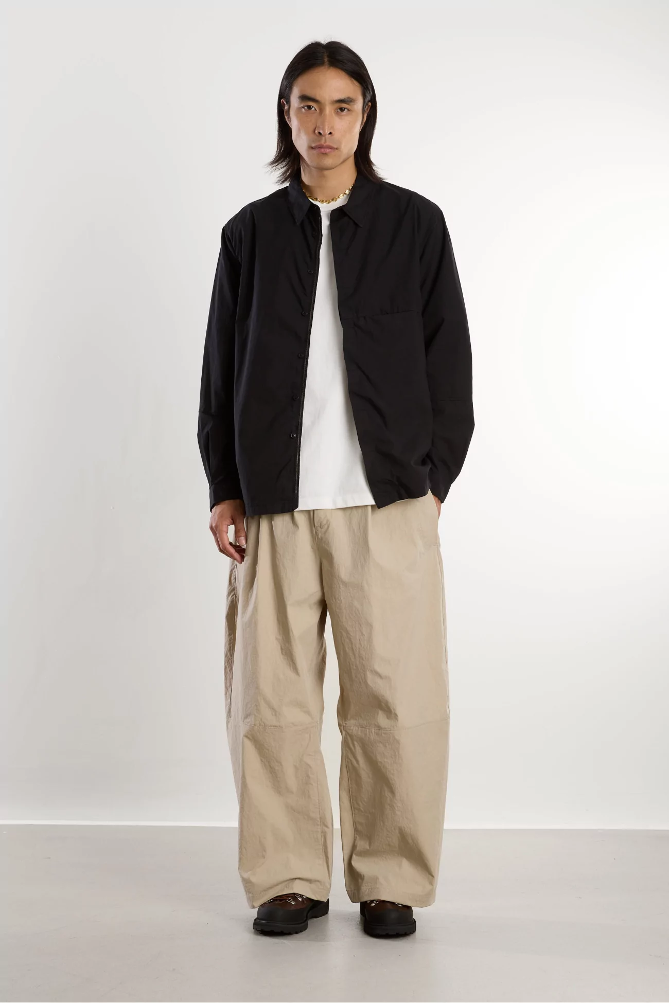 Nylon Drop Out Trouser – Stone | Centre Commercial