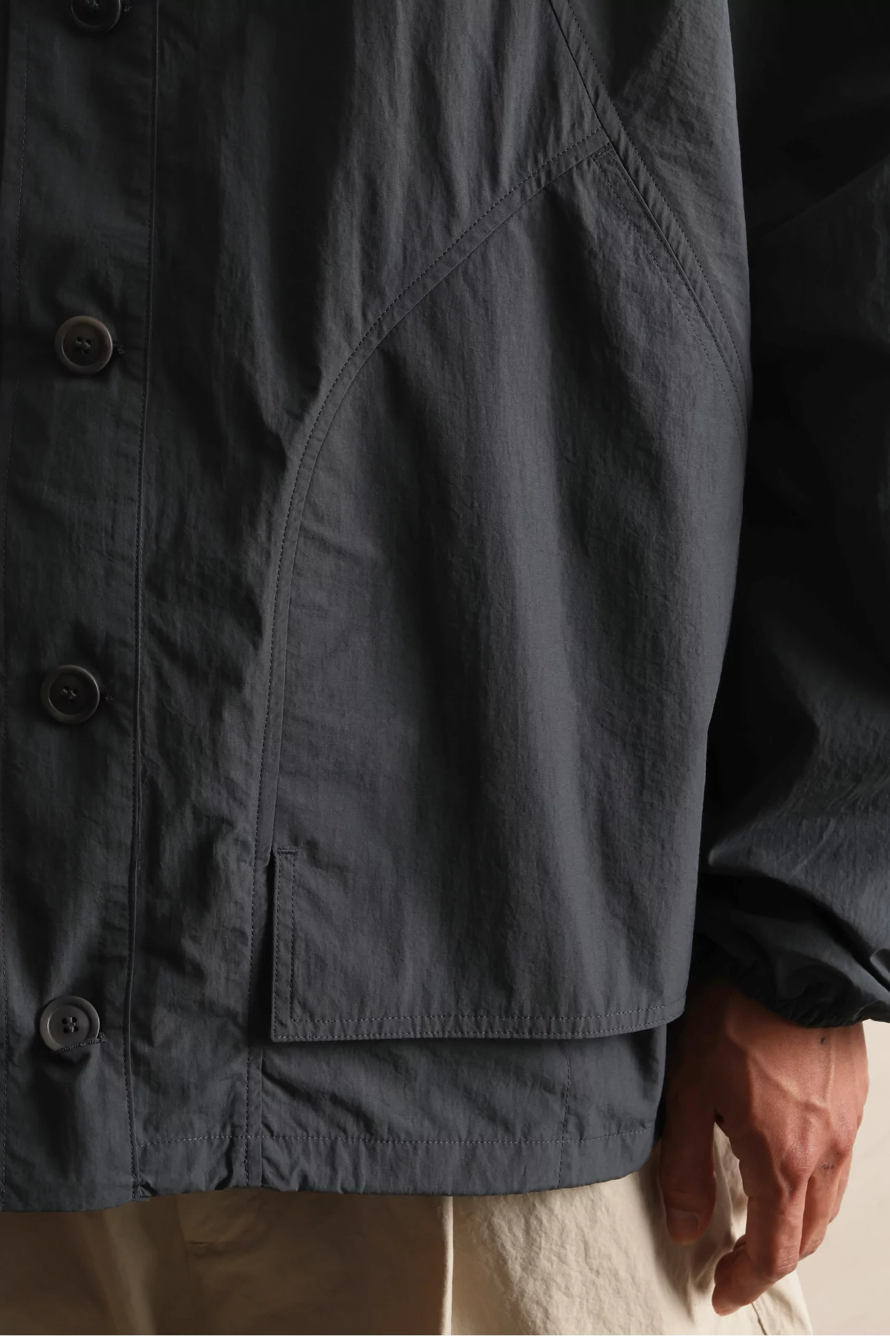 Recycled Polyamide Bonehead Jacket – Grey | Centre Commercial