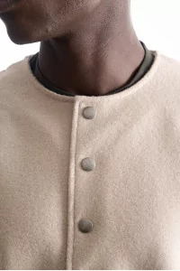 Cardigan Homme Molleton de Coton Khelian – Sable | Centre Commercial