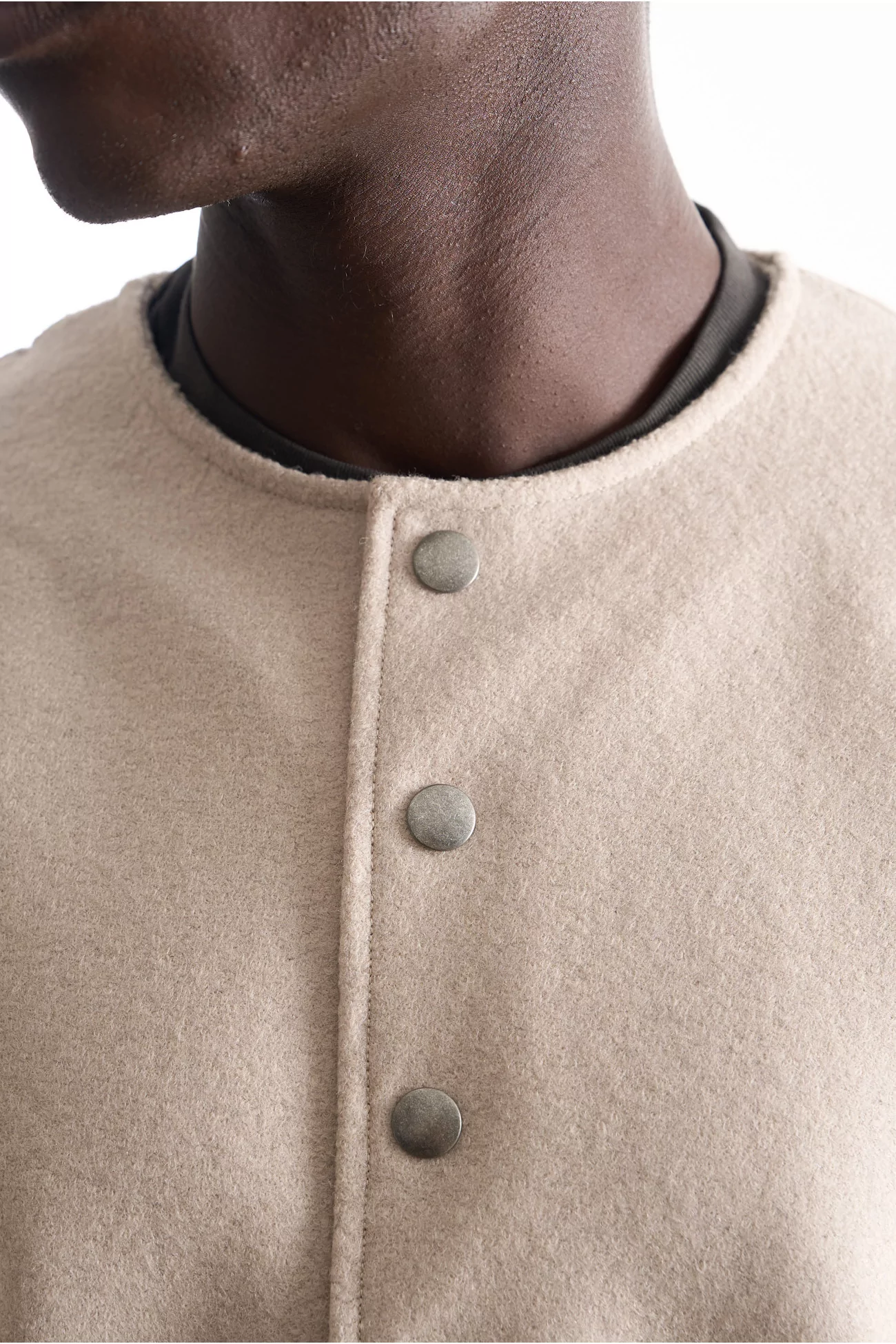 Cardigan Homme Molleton de Coton Khelian – Sable | Centre Commercial