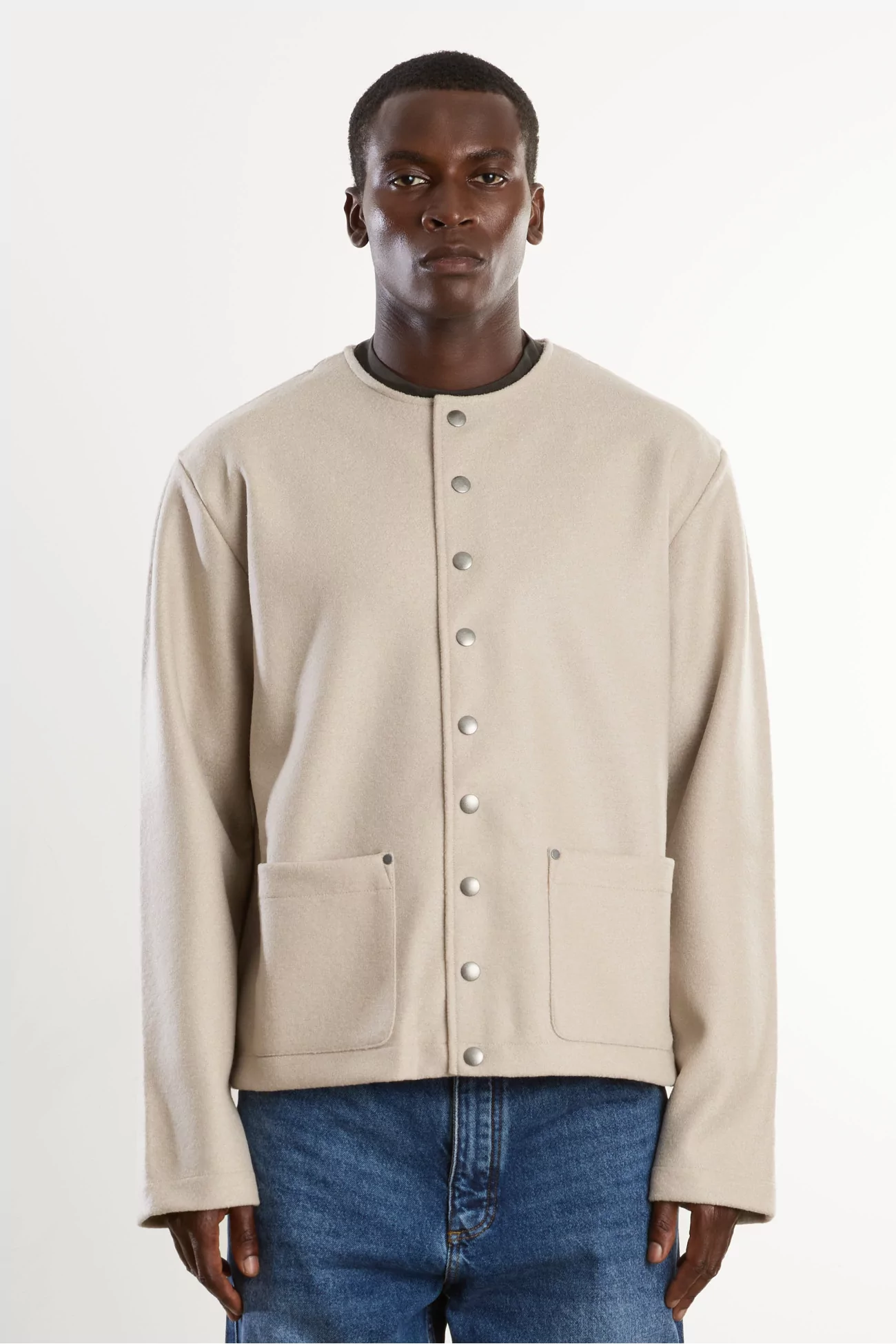 Cardigan Homme Molleton de Coton Khelian – Sable | Centre Commercial