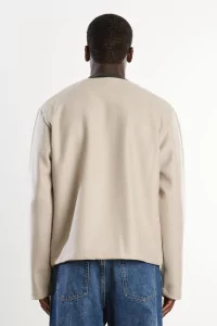 Cardigan Homme Molleton de Coton Khelian – Sable | Centre Commercial
