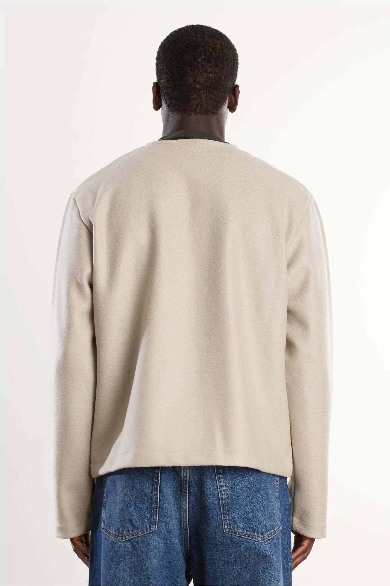 Cardigan Homme Molleton de Coton Khelian – Sable | Centre Commercial
