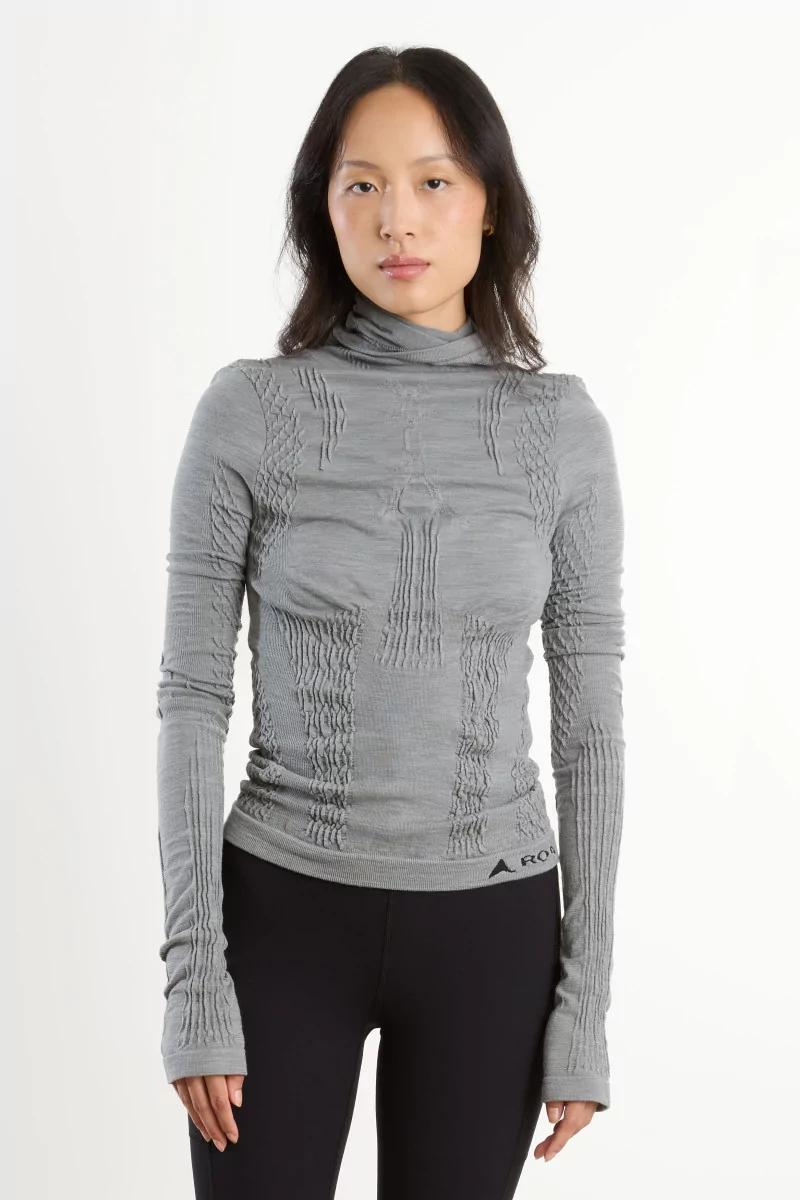 Base Layer Femme Laine Mérinos Aune 3D Seamless – Grey | Centre Commercial
