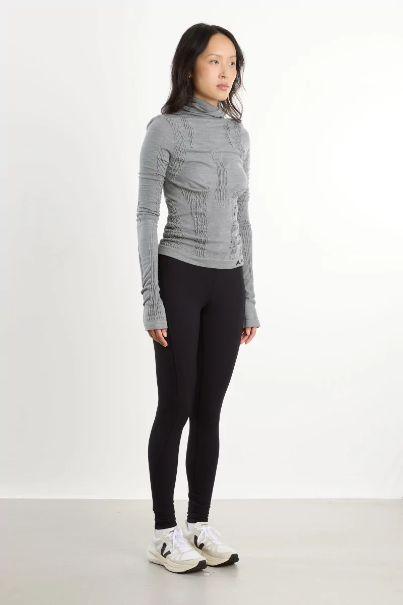 Base Layer Femme Laine Mérinos Aune 3D Seamless – Grey | Centre Commercial