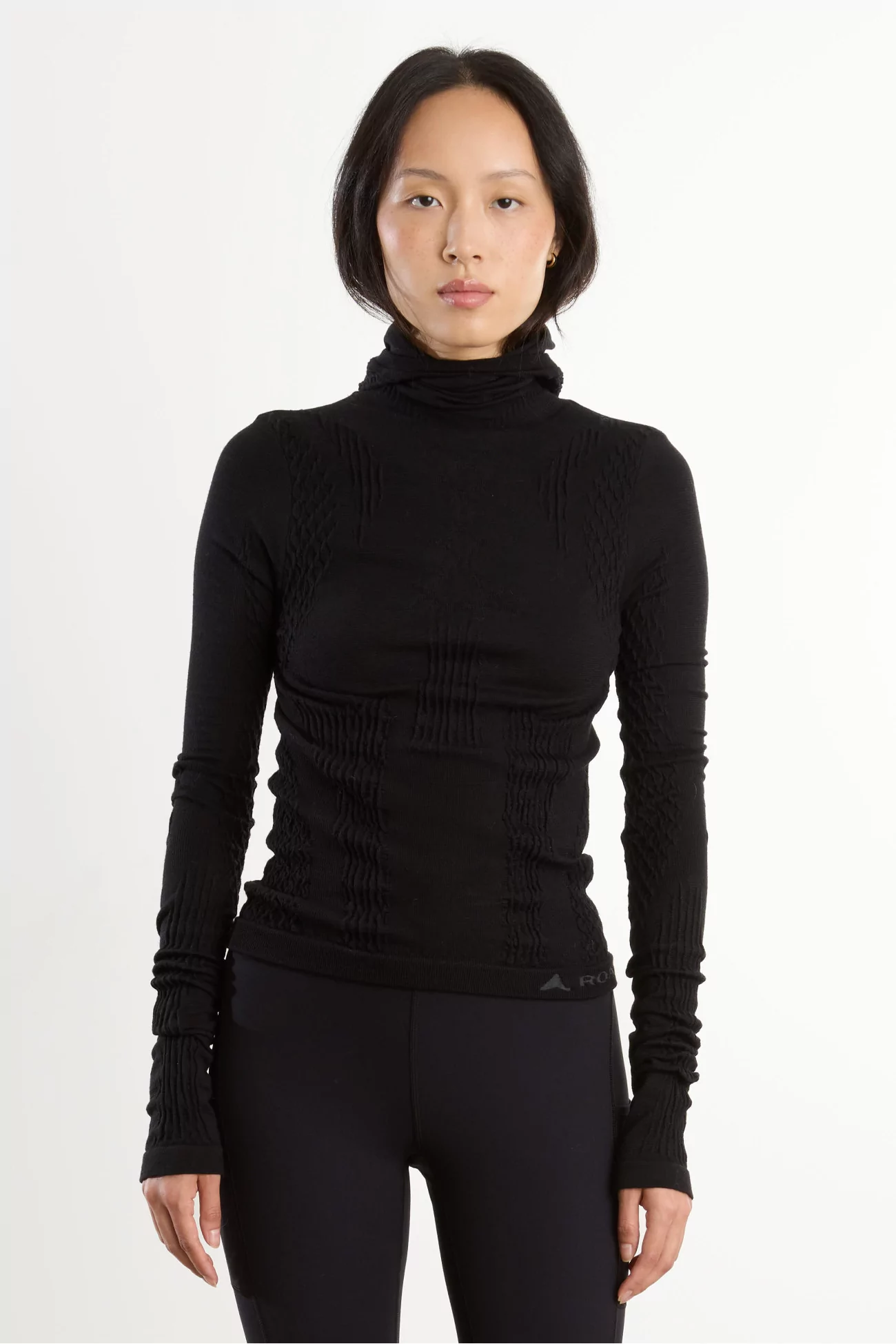 Base Layer Femme Laine Mérinos Aune 3D Seamless – Black | Centre Commercial