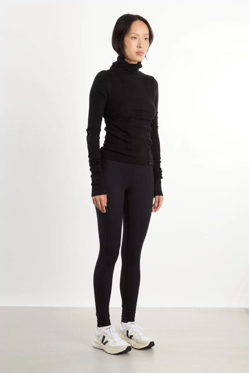 Women's Merino Wool Aune 3D Seamless Base Layer – Black | Centre Commercial