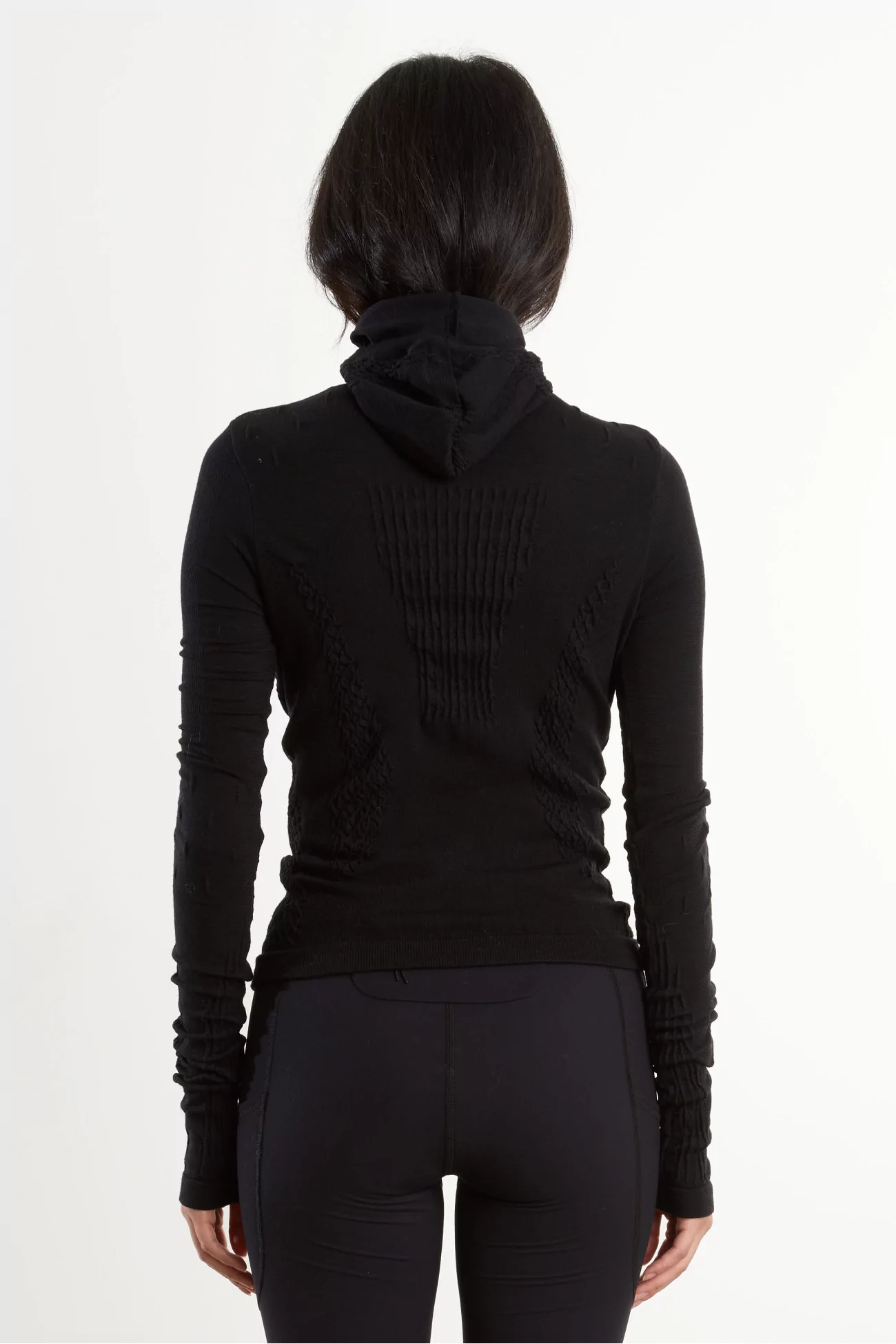 Women's Merino Wool Aune 3D Seamless Base Layer – Black | Centre Commercial