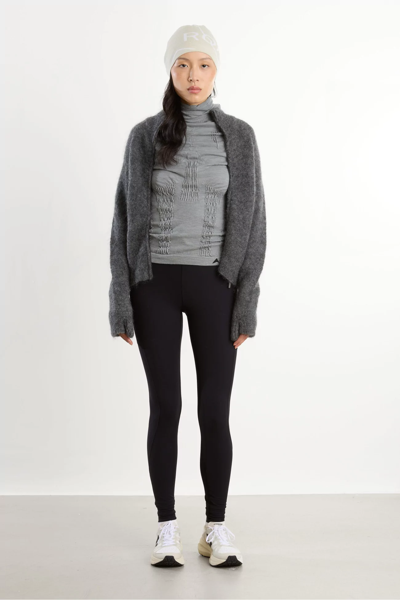 Pull Femme Mohair Dropstitch Knit – Grey | Centre Commercial