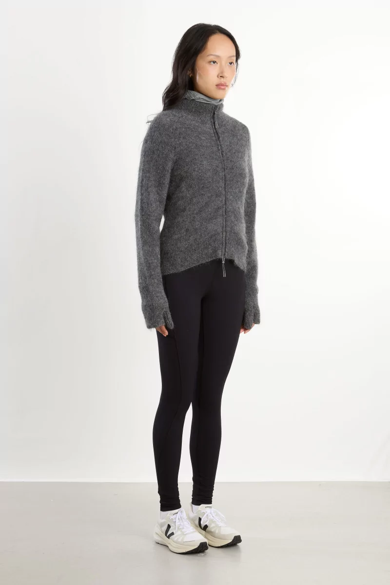 Pull Femme Mohair Dropstitch Knit – Grey | Centre Commercial