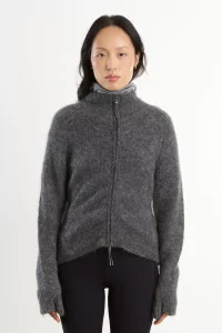 Pull Femme Mohair Dropstitch Knit – Grey | Centre Commercial