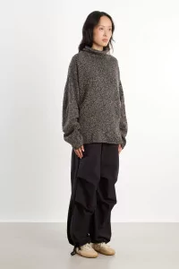 Recycled Cashmere Kem Turtleneck – Black Camel Melange | Centre Commercial