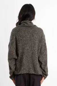 Recycled Cashmere Kem Turtleneck – Black Camel Melange | Centre Commercial