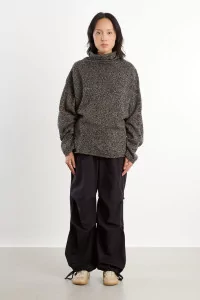 Recycled Cashmere Kem Turtleneck – Black Camel Melange | Centre Commercial