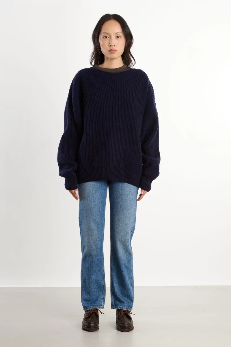 Arles Merino Wool Soar Sweater – Navy | Centre Commercial