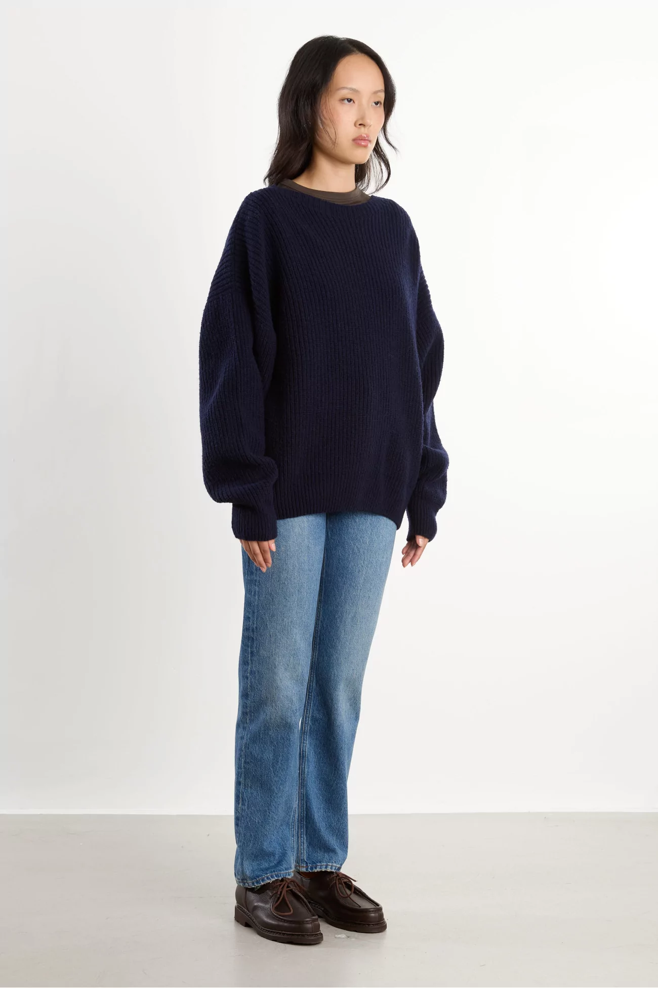 Pull Femme Laine Mérinos d'Arles Soar – Navy | Centre Commercial