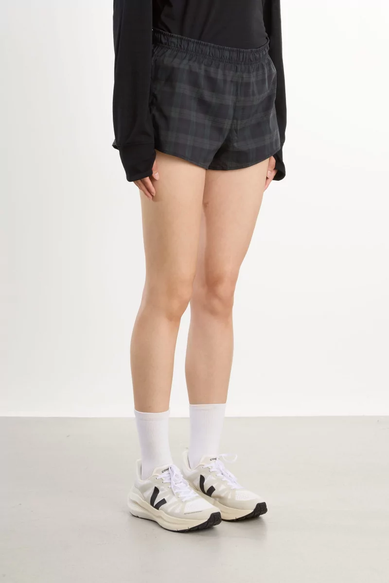 Short Running Femme Tartan Dori – Green Blackwatch | Centre Commercial
