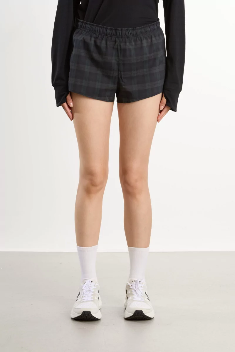 Short Running Femme Tartan Dori – Green Blackwatch | Centre Commercial