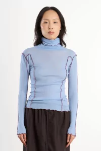 Merino Wool Omato Turtleneck – Pinto Blue | Centre Commercial