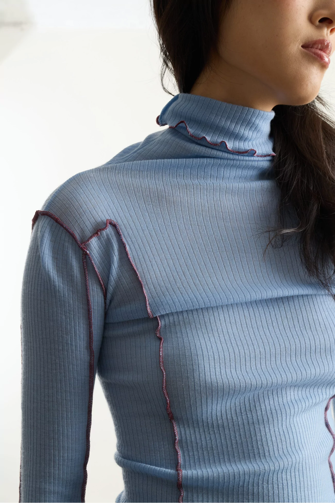 Merino Wool Omato Turtleneck – Pinto Blue | Centre Commercial