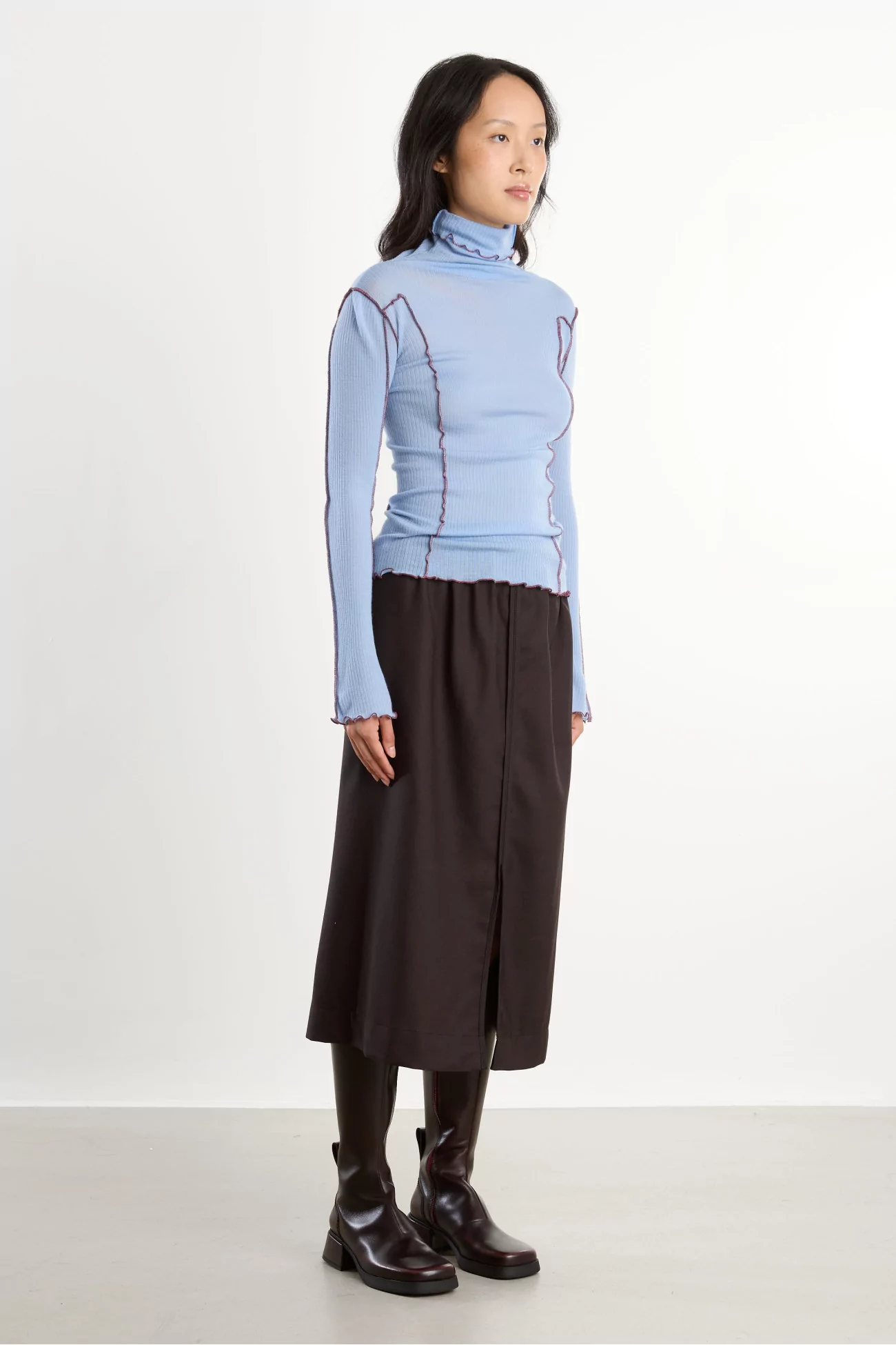Merino Wool Omato Turtleneck – Pinto Blue | Centre Commercial