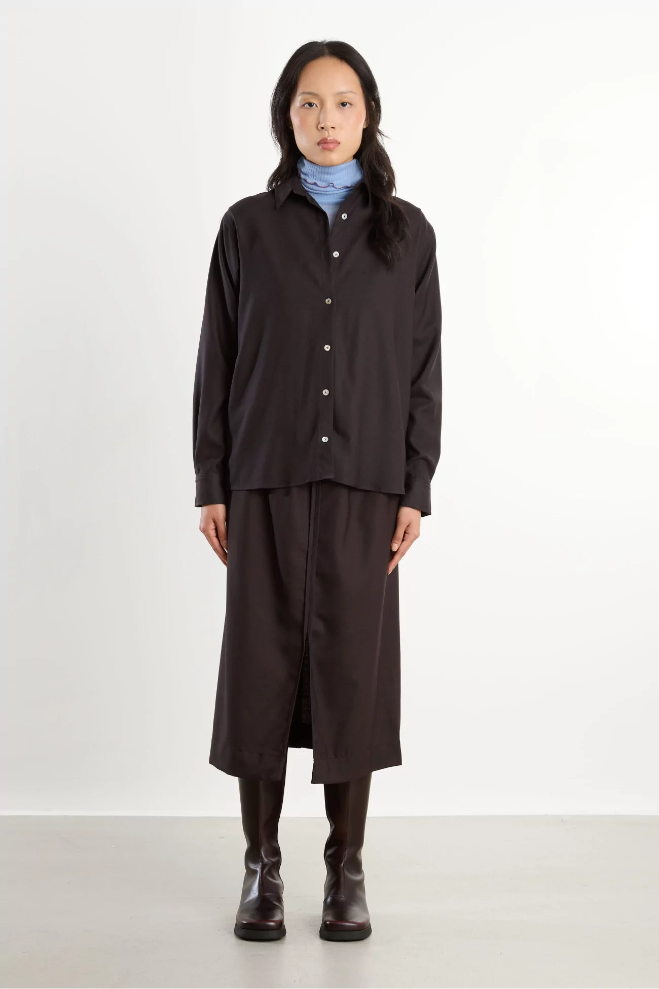 Merino Wool Omato Turtleneck – Pinto Blue | Centre Commercial