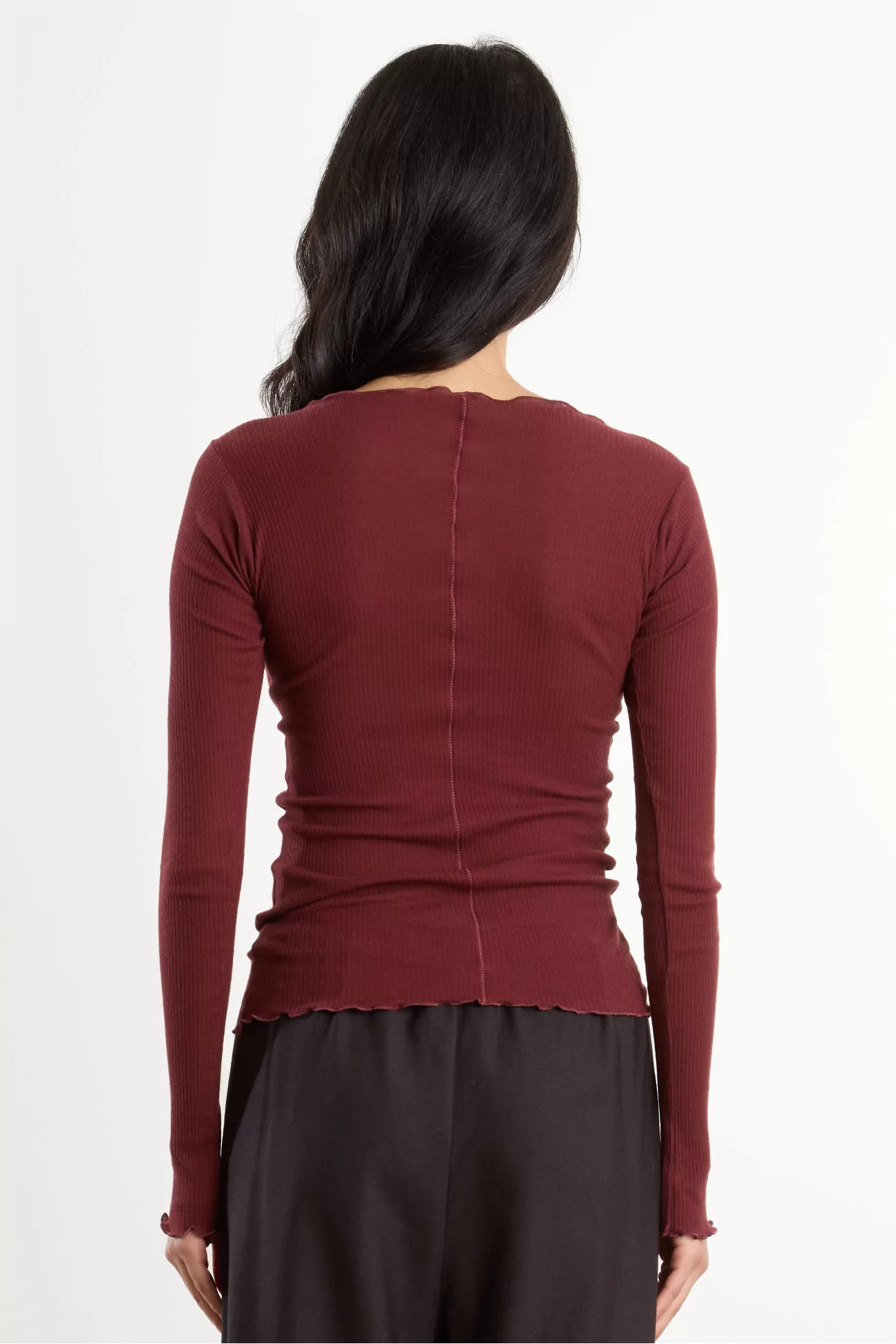 Ribbed Organic Cotton Pama Tee – Nara Red | Centre Commercial
